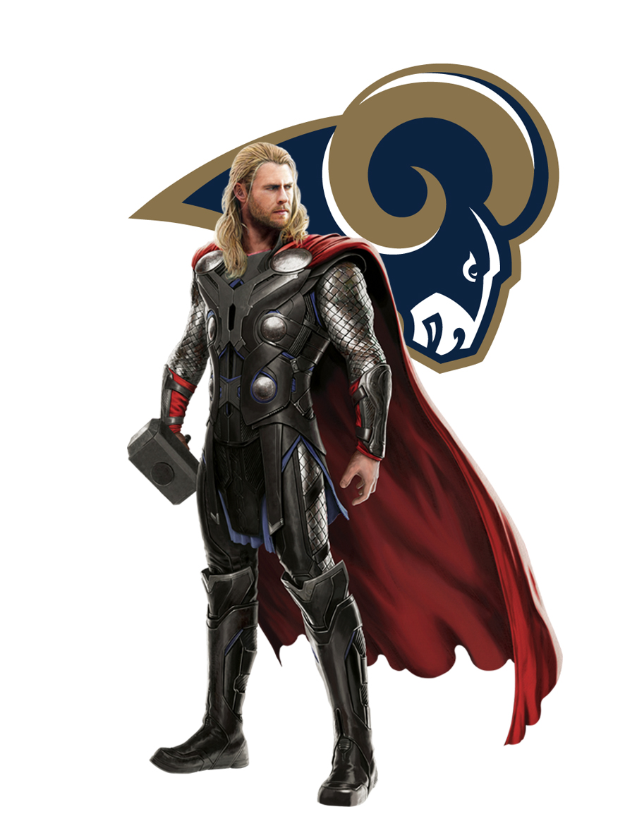 Los Angeles Rams Thor Logo vinyl decal